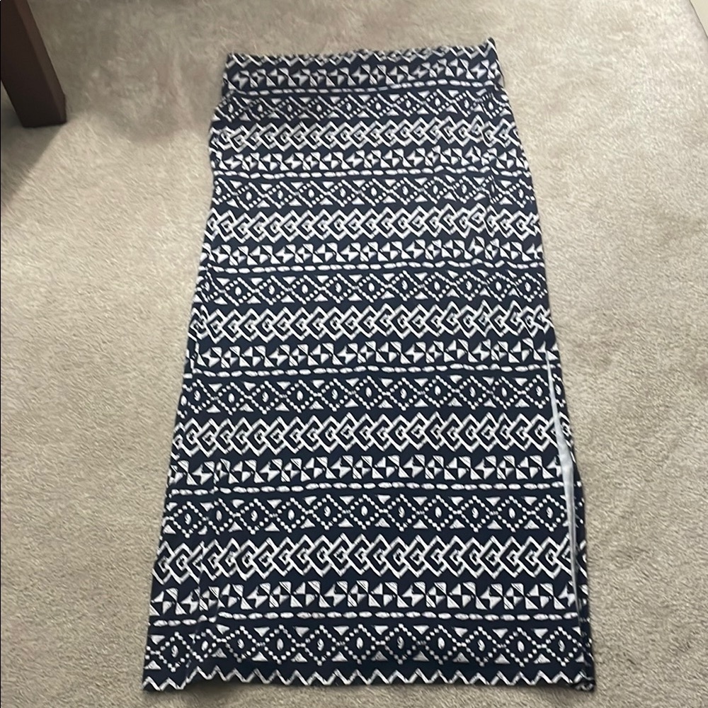 LOFT White Maxi Pencil Skirt with Slit